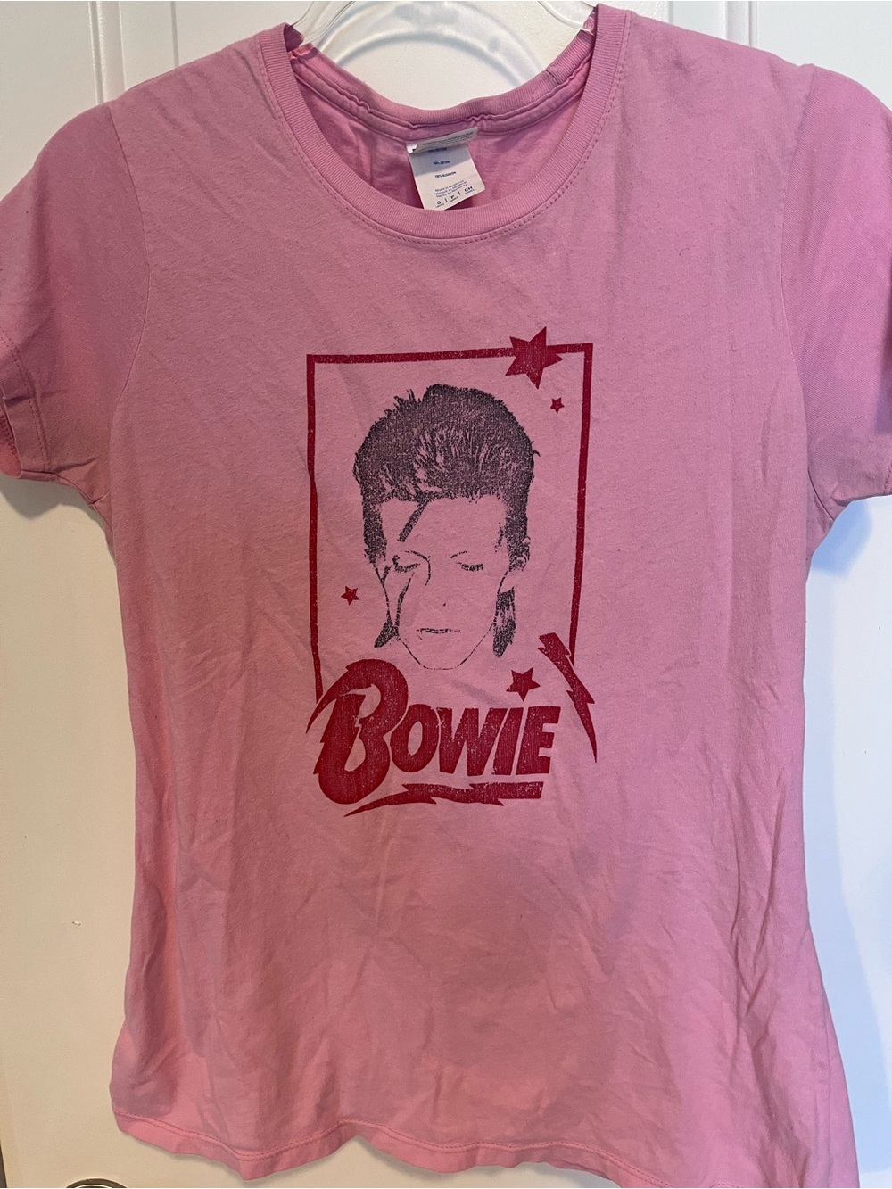 Pink David Bowie Graphic Tee